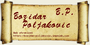 Božidar Poljaković vizit kartica